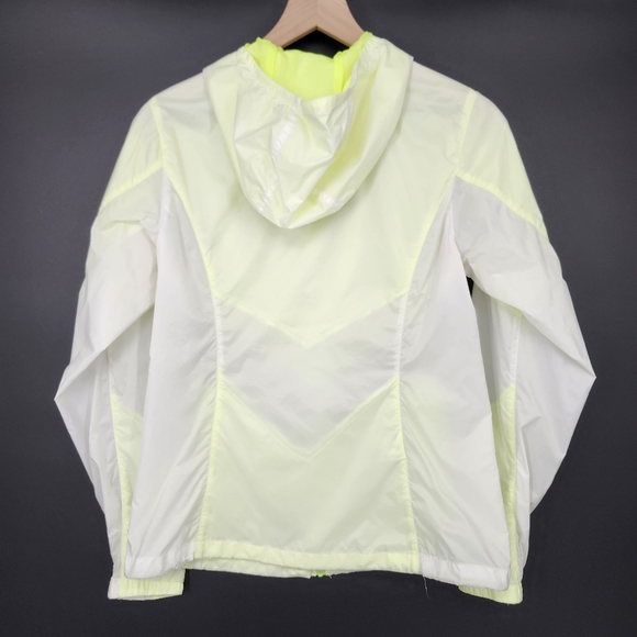 Eddie Bauer Womens Windbreaker‎ Jacket Size S Yellow White Sheer Lightweight Run - Picture 7 of 7